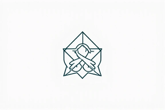 Abstract, modern, clean lines, representing trust and community, with interlocking geometric shapes and a sense of balance. No text, no letters, no inscriptions.