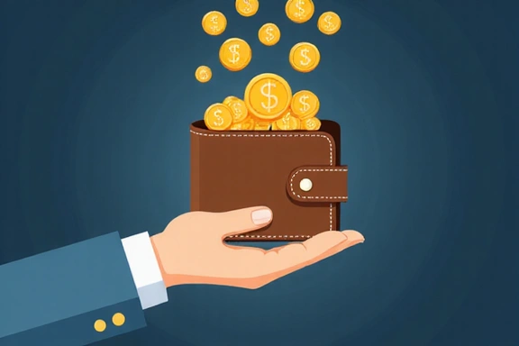 Hand claiming coins